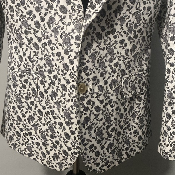 JF J. Ferrar Men’s Floral Suit Coat Blazer Wedding Party Dress Jacket 42S - Picture 3 of 9